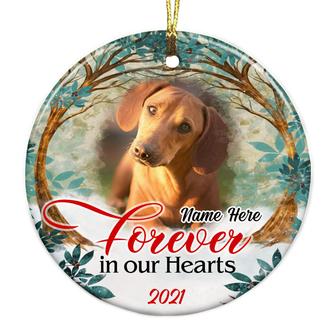 Personalized Memo Dog Cat Circle Ornament NB122 87O53 - Thegiftio UK