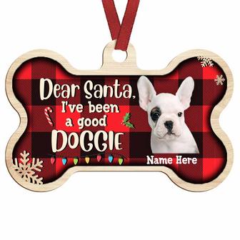 Personalized Dog Photo Christmas Bone Ornament - Thegiftio UK