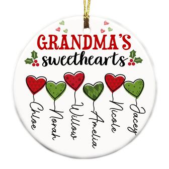 Personalized Grandma Mom Sweethearts Circle Ornament NB123 87O53 - Thegiftio UK