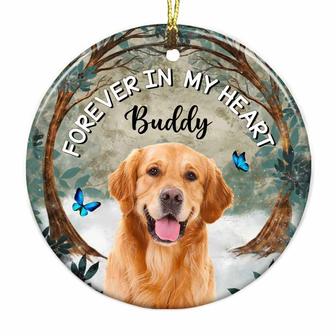 Personalized Dog Cat Photo Memo Circle Ornament - Thegiftio UK