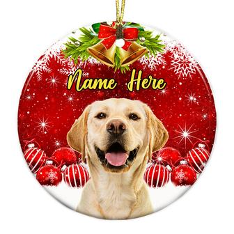 Personalized Dog Cat Photo Christmas Circle Ornament - Thegiftio UK