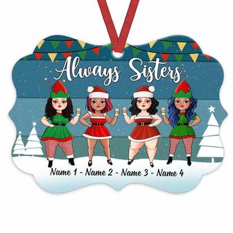 Personalized Sisters Friends Christmas Benelux Ornament OB183 30O58 - Thegiftio UK