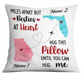 Personalized Long Distance Pillow for Friends - Thegiftio UK