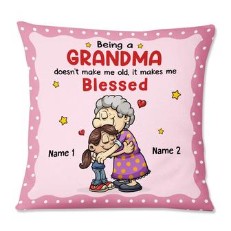 Personalized Being A Grandma Grandkid Granddaughter Pillow - Thegiftio UK