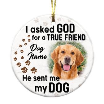Personalized Dog True Friend Circle Ornament NB202 26O36 - Thegiftio UK