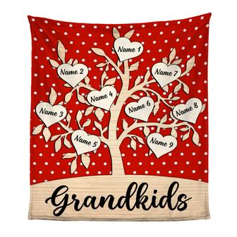 Personalized Christmas Grandkid Grandson Granddaughter Grandma Blanket NB53 23O57 - Thegiftio UK