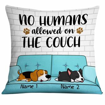 Personalized Dog Mom Dad Gifts, Dog Couch No Human Pillow - Thegiftio