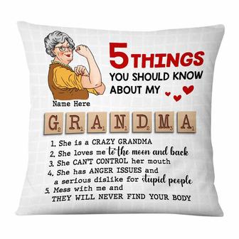 Personalized Mom Grandma Grandchildren Scrabble Pillow - Thegiftio UK