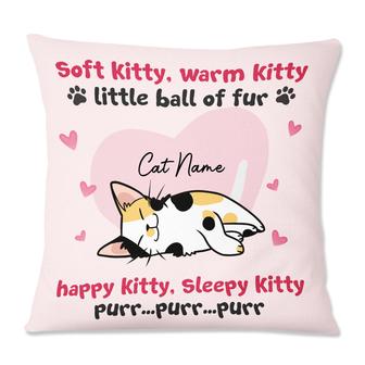 Personalized Cat Soft Kitty Warm Kitty Little Ball Of Fur Pillow - Thegiftio