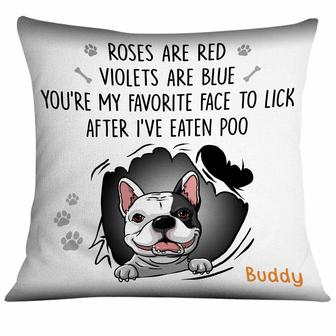 Personalized Dog Favorite Face To Lick Pillow - Thegiftio UK