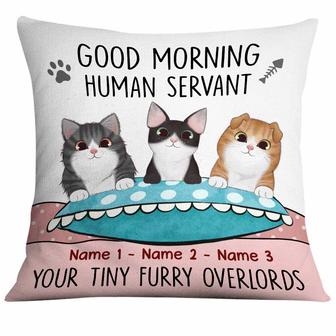Personalized Cat Tiny Furry Overlords Pillow - Thegiftio UK