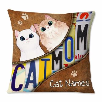 Personalized Cat Mom Pillow - Thegiftio