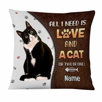 Personalized Cat Is All I Need Photo Pillow - Thegiftio UK