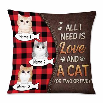 Personalized Cat Is All I Need Pillow - Thegiftio UK