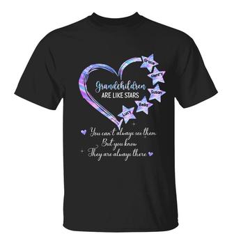 Grandchildren Are Like Stars Custom T-Shirt - Grandma Gift - Thegiftio UK