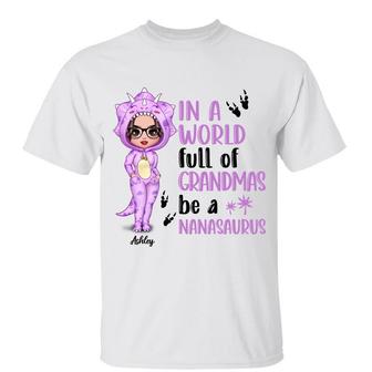 In A World Full Of Mom Grandma Dinosaur Costume Custom - Thegiftio UK