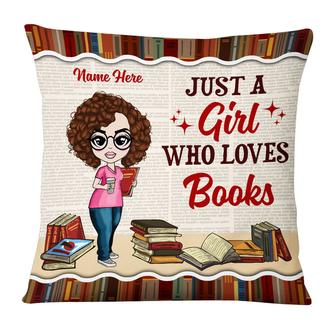 Personalized Gift For Book Lover, Reader Gifts, Girl Loves Books Pillow - Thegiftio UK