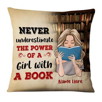 Personalized Girl Book Lover Pillow - Thegiftio UK
