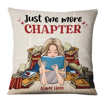 Personalized Just One More Chapter Book Pillow - Thegiftio