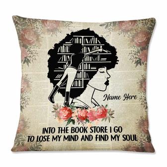 Personalized BWA Into The Book Store I Go Pillow - Thegiftio UK