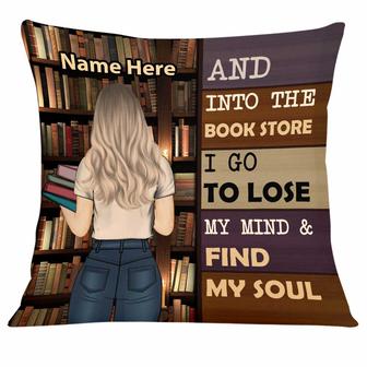 Personalized Into The Book Store I Go Girl Pillow - Thegiftio UK