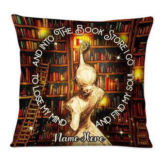 Personalized Into Book Store Girl Pillow - Thegiftio UK