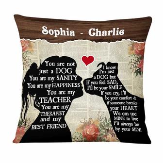 Personalized Dog Mom Conversation Love Pillow - Thegiftio UK