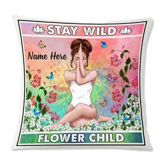 Personalized Hippie Stay Wild Pillow - Thegiftio