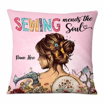 Personalized Girl Love Sewing Pillow - Thegiftio UK