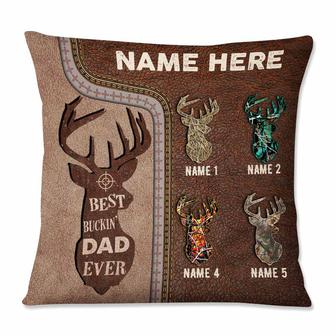 Personalized Deer Hunting Dad Grandpa Pillow - Thegiftio UK