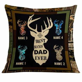 Personalized Deer Hunting Dad Grandpa Pillow - Thegiftio UK