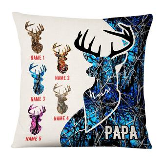 Personalized Deer Hunting Dad Grandpa Pillow - Thegiftio UK
