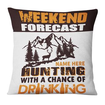 Personalized Deer Hunting Drinking Dad Grandpa Pillow - Thegiftio UK
