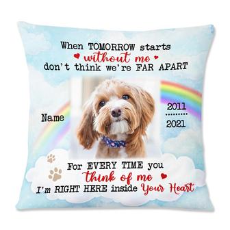 Personalized Dog Memo Photo Inside Your Heart Pillow - Thegiftio