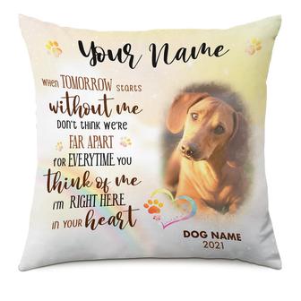 Personalized Dog Memo Photo In Your Heart Pillow - Thegiftio