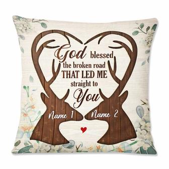 Personalized Deer Hunting Couple Pillow - Thegiftio UK