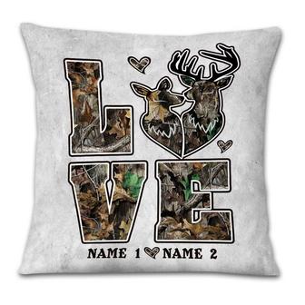 Personalized Deer Hunting Couple Love Pillow - Thegiftio