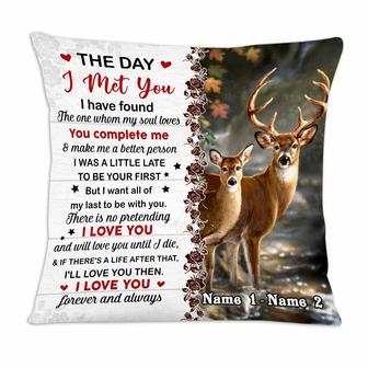 Personalized Deer Hunting Couple Pillow - Thegiftio