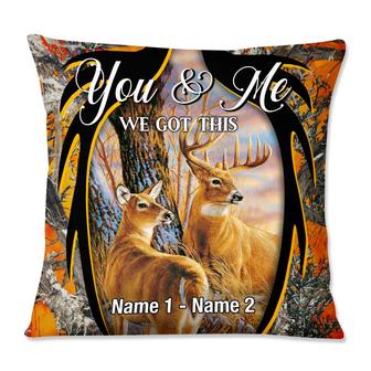 Personalized Deer Hunting Couple Pillow - Thegiftio