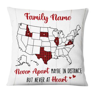 Personalized Long Distance Pillow for Family - Thegiftio UK