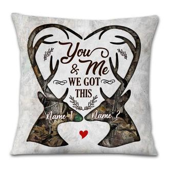 Personalized Deer Hunting Couple Pillow - Thegiftio UK