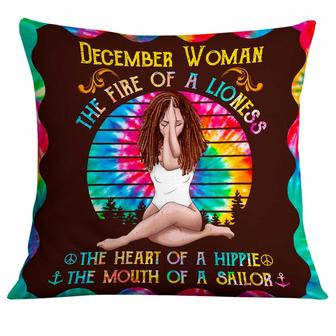 Personalized Hippie Girl Pillow - Thegiftio UK