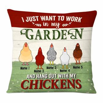 Personalized Love Gardening With Chicken Pillow - Thegiftio