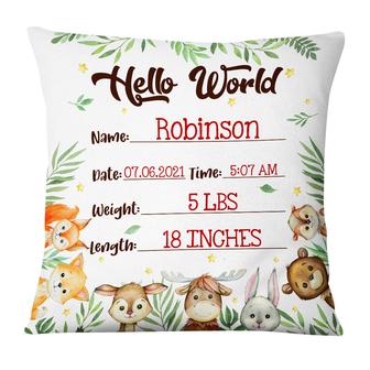 Personalized Baby Birth Announcement Pillow - Thegiftio