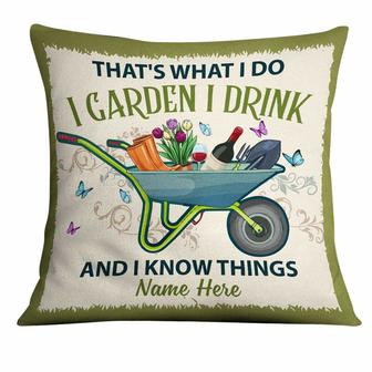 Personalized Girl Who Love Gardening Pillow - Thegiftio UK