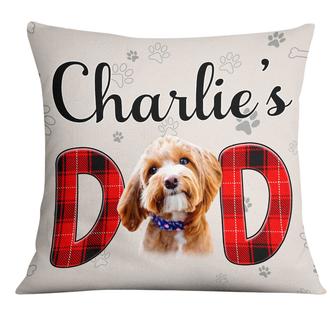 Personalized Dog Cat Dad Photo Pillow - Thegiftio UK