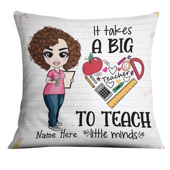 Personalized Proud Teacher Big Heart Pillow - Thegiftio