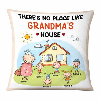 Personalized Mom Grandma Kids, There's No Place Like Grandma Pillow - Thegiftio