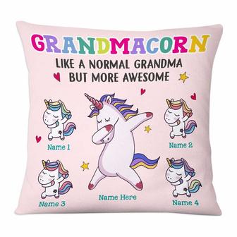 Personalized Mom Grandma Kids Unicorn Pillow - Thegiftio