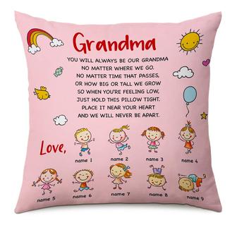 Personalized Grandma And Kids, Christmas Gift Pillow, You Will Always Be Our Grandma - Thegiftio UK